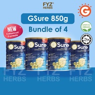 [4 Bottles] GoodMorning GSure NEW Enhance Formula 850G | Plant Based Nutrition | Good Morning GSure 