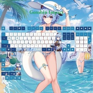 Genshin Impact Keycaps 120 Keys Cherry Profile PBT Wooting Aula F75 Mechanical Keycap Dye Sublimatio