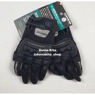 Komine GK 215 Full Black Gloves GK215