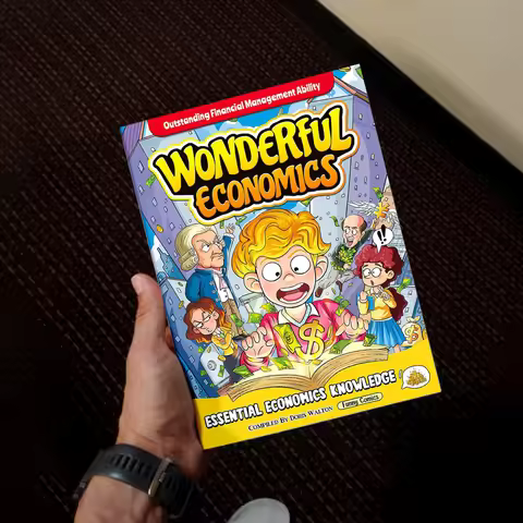 Comic Book "Wonderful Economics" for Beginners, Fun Financial Literacy for Kids & Teens, Easy Money 