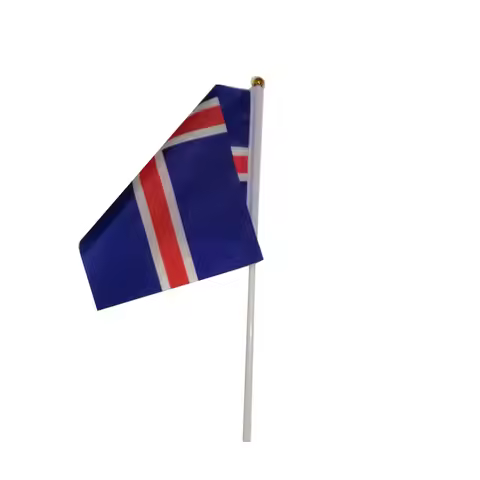 10 Pcs/lot Iceland Hand Waving Flags 14x21cm Iceland Flag Wholesale