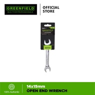 Greenfield Open End Wrench 14mm x 15mm - Hand Tools