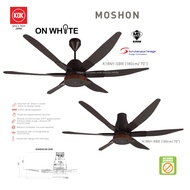 KDK K18NY-SBR /RBR 70" 6 Blades DC Motor Ceiling Fan with 9 Speeds Remote Control Celling Fan Dark Brown Kipas Siling