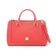 【二手】 MCM Logo 2WAYRED皮革雙肩包 女士二手 A