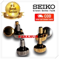 TOMBOL BEST KNOB CROWN SEIKO 7S26 7009 6119 6309 GOLD SILVER DIAMETER 4 MM LENGTH 5 MM BUTTON WATCH 
