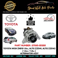 [ TOYOTA ALTERNATOR ] TOYOTA WISH ZNE10 1.8cc, ALTIS ZZE141, ALTIS ZZE142 ALTERNATOR ASSEMBLY (27060