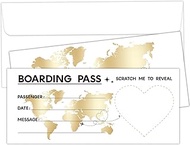 Golden Ticket Plane Tickets Surprise Trip Reveal, Surprise Destination Revealed Card Diy Birthday Gi