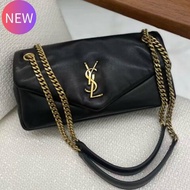 Saint Laurent  734153 YSL CALYPSO 可滑動雙鍊小羊皮包 黑色《2024季度新品》