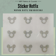 Mickey Cartoon Sticker Hotfix Batu Manik Copy Swarovski Tampal Premium Grade