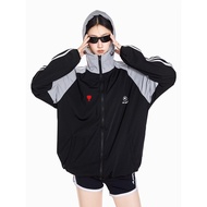 เสื้อคลุมกันแดดผ้าไหมน้ำแข็งบางสำหรับผู้หญิง AMI KMKM ฤดูร้อนปี 2024 เสื้อคลุมกันแดดกันแสง UV ทรงหลว