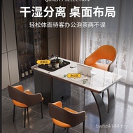 Light Tea Table Luxury Living Room Table Small Apartment Type Balcony Rock Simple Tea Table Tea Boar