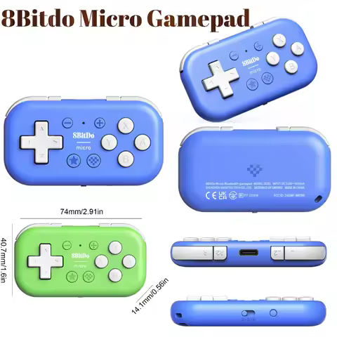 8Bitdo Micro Gamepad Bluetooth-compatible Pocket Controller Designed for 2D Games Handheld Console f
