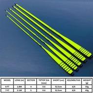 POKEE Joran Teleskopik Ultra Light 1.8m & 2.1m 6ft 7ft (YELLOW) Udang Galah Telescopic Rod Prawn Rod