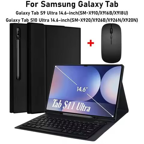 Bluetooth Keyboard Case for Samsung Galaxy Tab S11 Ultra 2025 S10 S9 S8 Ultra 14.6-inch Case SM-X960