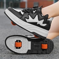 Runaway Shoes Roller Skate Girls Shoes Double Roller Walking Shoes Student Hidden Skate Skate Laces 