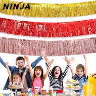 [H&L]Reflective Rain Curtain Backdrop - Lightweight Plastic Strand Decor for Party/Stage/Event, Easy