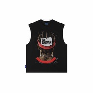 Young Guns Iverson Iverson Summer American Heavy Large Size Sleeveless Slit Waistcoat Printed T-Shir