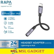 IPHONE RAPAtech Audio Splitter Adapter Lightning to 3.5mm Jack MFI DA1012