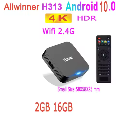 TANIX TX1 TV Stick Android 10.0 Allwinner H313 Quad Core 4K HDR Wifi 2.4G RAM 1G 2G ROM 8G 16G Smart