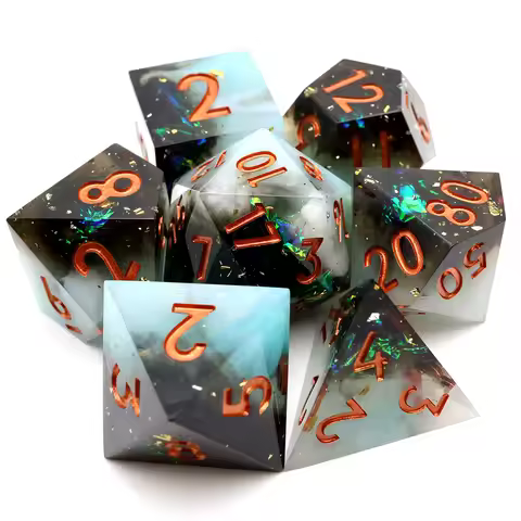 RPG Dice Sharp Edge Dice For Board Games Role Playing Table Game Polyhedral DND Gift 7 Pieces Set Re