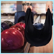 WITTE Bowling Ball Cleaning Bag, Super Soft Microfiber Black Color Bowling Carry Bag, Portable High 