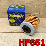 PUTOLINE OIL FILTER HF651 MOTORCROSS KTM 690 DUKE / ENDURO / SMC (12-17) / 690 RALLY FACTORY REPLICA