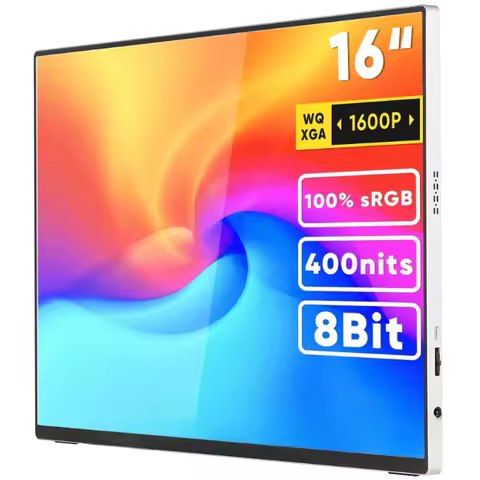 16 inch 2K 4-sided Narrow Bezel Portable Monitor Gaming External Second 16:10 Screen Monitor for Lap