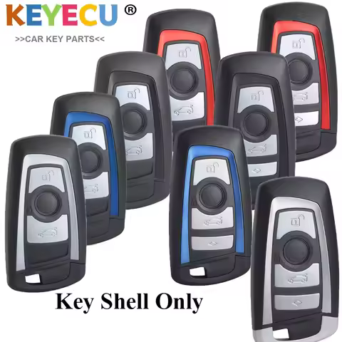 KEYECU Car Key Shell 3/4 Button Folding Remote Car Key Shell Flip for BMW CAS4 F 3 5 7 Series F10 F2