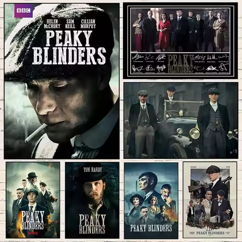 Classic Hit TV Series Peaky Blinders Thomas Shelby Posters Prints Canvas Painting Wall Art Picture L