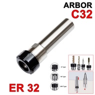 Arbor C32 ER 32 100 Collet Chuck C 32 ER32 Straight Shank Milling CNC