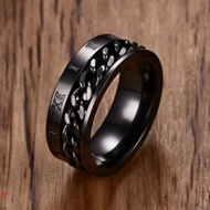 Roman Meditation Number Ring 8mm Men Stainless Steel Jewelry Size 6-12 | Ola shop