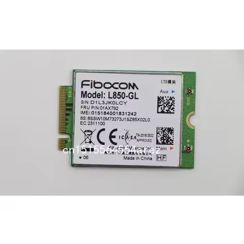 4G LTE Wireless Module Fibocom L850-GL M.2 Card For Lenovo Thinkpad P52s X380 Yoga L480 T590 P53s X3