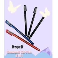 Kreati Diamond Gel Pen 5 In 1 ( 5 In 1) Red,Blue,Black