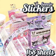 Sanrio Sticker Laser Sticker Kuromi melody Cinnamoroll Sealing Sticker Girl and Children's Handnet C