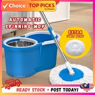 Automatic Spin Mop Spin Mop Mop Lantai Microfiber 360 Degree Rotating Spin Mop With Bucket