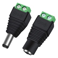 ELECAPITAL DC 12V Male Female CCTV LED Strip Jack Connector 5 Pairs - EC5 - Black