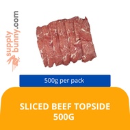 Frozen aust beef topside sliced (shabu shabu) 2mm 500g/pack