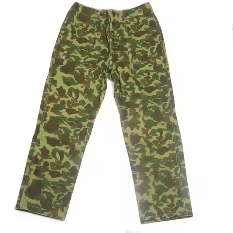 WWII US ARMY SOLIDER USMC PACIFIC CAMO COTTON REVERSIBLE Trousers Pants