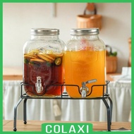 [Colaxi] 2 Pieces Drink Dispenser 4L Per Jar Dispenser with Stand for Tea Juice Drink Faucet