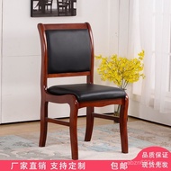 Single Armrest Western Leather Paint Conference Office Chair Solid Wood Chair Ear Oak Conference Com