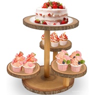 Cupcake Stand Display - Wood Dessert Cupcake Stand Display, 4 Tier Cupcake Stands for 50 Cupcakes, C