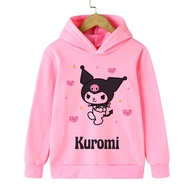 Pink Sweatshirt Kid Hoodie Kuromi Manga Japanese Anime Children Kuromi Sweatshirt Kids Clothes Tops  Boys Girls Gift Tee Baby Hoodies