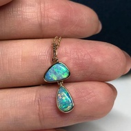 Australian Opal Pendant Opal Rough Stone Opal Necklace Crystal Opal Hanging Tip 925 Silver New Produ