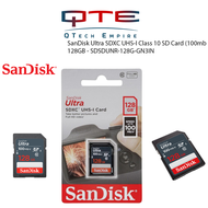 SanDisk Ultra SDXC UHS-I Class 10 SD Card (100mb/s) 128GB - SDSDUNR-128G-GN3IN