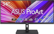 ASUS 34-Inch ProArt Monitor - 21:9 QHD, 120Hz, 98% DCI-P3, Calman Verified, USB-C - For Laptop &amp; Mac
