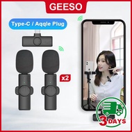 GEESO K9 Wireless Lavalier Microphone For Phone Vlogging Cellphone Portable Noise Cancelling Mini Mi