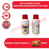 SM CALAMINE LOTION 120ML ( SOOTHING SKIN/RUSHES/ITCHY SKIN)