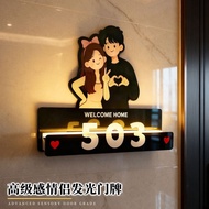 Household Sensor Light Luminous Number Plate House NumberReady Number Plate House Number Household S