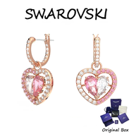 ♈Swarovski♈ M5653010 Pink Heart Dangle Earrings Rose Gold Gema 520 (แจกกล่องของขวัญบรรจุภัณฑ์ของแท้)