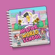 Laminated Paper Doll House Avatar World School Edition - Avatar World School Children's Toy Plus Bon